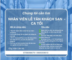 tuyển dụng lễ tân khách sạn