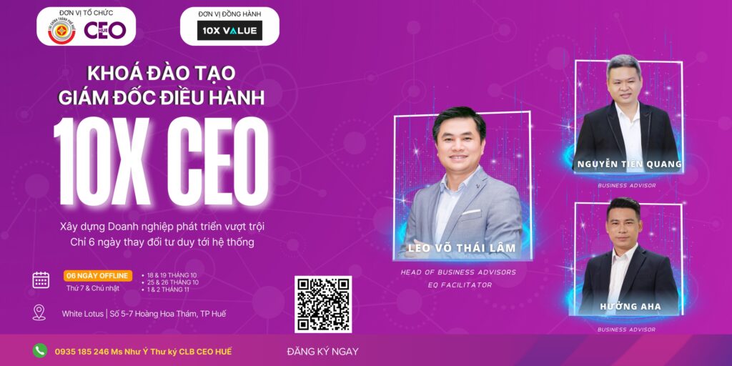 banner khóa đào tạo giám đốc điều hành 10X CEO