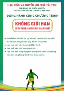 đồng hành cũng giải bóng đá thiện nguyện Tiếp bước đến trường