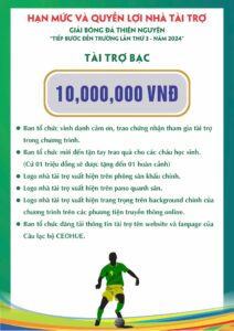 nhà tài trợ bạc giải bóng đá thiện nguyện Tiếp bước đến trường