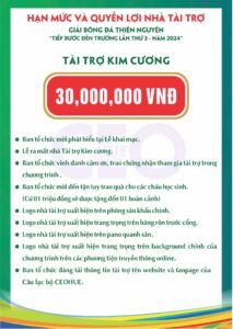 nhà tài trợ kim cương giải bóng đá thiện nguyện Tiếp bước đến trường