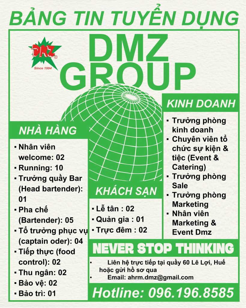 dmz tuyển dụng